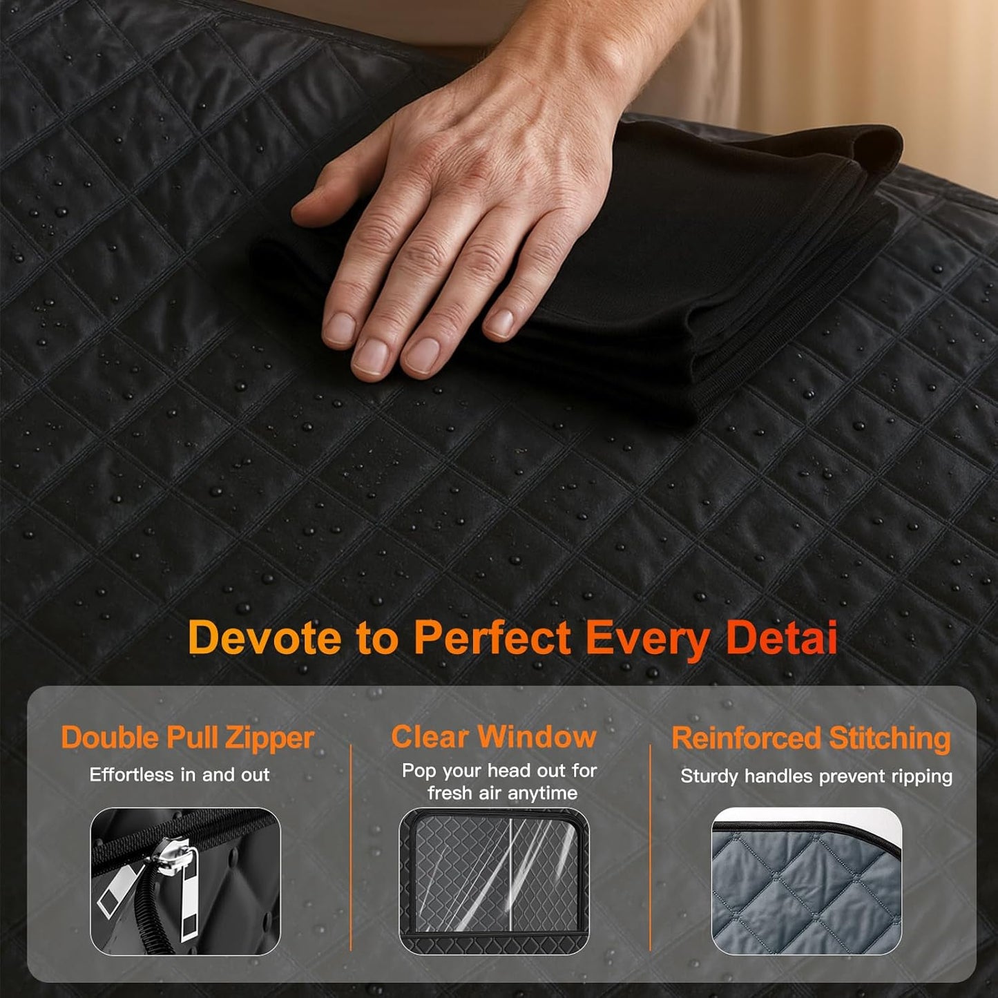 Relax & Recover: Portable Infrared Sauna with Red Light Therapy and Quick Heat