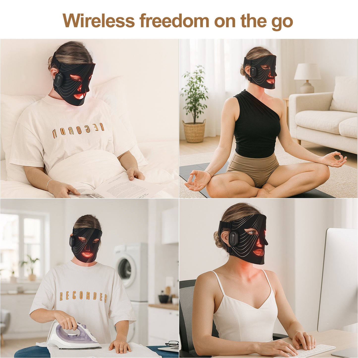 WellEver Wireless Red Light LED Therapy Mask For Face