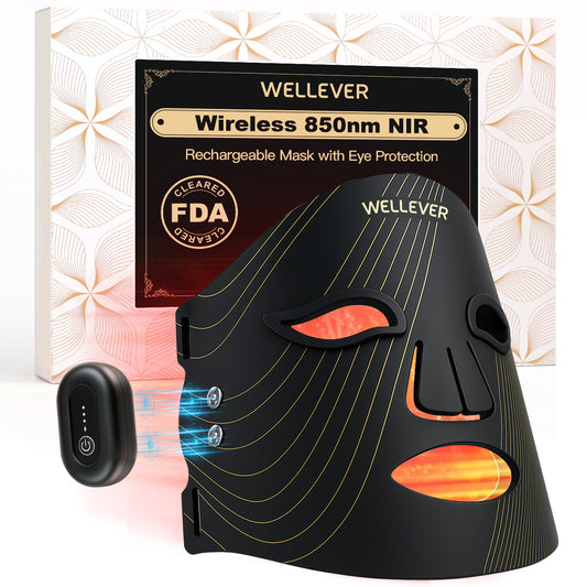 WellEver Wireless Red Light LED Therapy Mask For Face